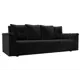 Диван Лига Диванов Сиеста 225x84x83 см велюр цвет черный