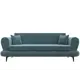 Диван раскладной Лига диванов 239x87x88 см велюр цвет бирюзовый