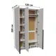 Шкаф распашной Letta L5853.17/01.М с 3 дверями 47.4x206x120 см ЛДСП цвет белый