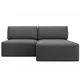 Диван раскладной Лига диванов 200x84x187 см замша цвет joly 13 серый