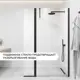 Душевая перегородка Ulitka 74104553 120x195см черный профиль