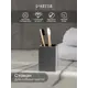 Стакан для зубных щеток DENASTIA X000261 полирезин цвет серый/серебристый