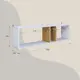 Настенная полка Velardy Flat Line 100x19 см ЛДСП цвет белый/дуб золотой крафт