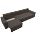 Диван раскладной Лига диванов 350x96x106 см рогожка цвет амур 05 коричневый