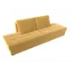 Диван раскладной Лига диванов 242x84x92 см вельвет цвет желтый