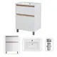 Тумба с раковиной Am.pm M85FSX0652WC065WG-M100 X-Joy 65 см напольная с донным клапаном цвет белый