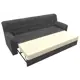 Диван раскладной Лига диванов 236x90x88 см велюр цвет brut 16 темно-серый