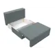 Диван раскладной Лига диванов 110x80x94 см рогожка цвет амур 07 серый