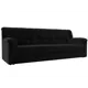 Диван раскладной Лига диванов 236x90x88 см велюр цвет черный