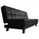 Диван раскладной Лига диванов 188x92x85 см эко-кожа цвет черный