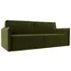 Диван раскладной Лига диванов 220x100x120 см вельвет цвет зеленый