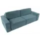 Диван раскладной Лига диванов 252x88x116 см велюр цвет бирюзовый
