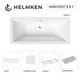 Ванна акриловая Helmken Alvaro T006M16818 180x80 комплект 5 в 1: прямоугольная ванна, каркас, серый подголовник, лицевой и торцевой экраны цвет белый