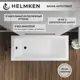 Ванна акриловая Helmken Rivana Y7894K2022 130х70 комплект 5 в 1: прямоугольная ванна, каркас, черный подголовник, лицевой и торцевой экраны цвет черный