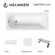 Ванна акриловая Helmken Vespera 2805F12B93 140 x 70 комплект 4 в 1 цвет белый/черный