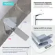 Раковина накладная для ванной Wellsee FreeDom 2.0 20217906R в комплекте для ванной комнаты прямоугольник 50x34 см цвет Серый/серебристый