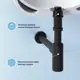 Раковина накладная для ванной Wellsee Coax 20213916R с донным клапаном и сифоном круг 30x30 см цвет белый