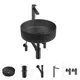 Раковина накладная для ванной Wellsee Coax 20213969R с донным клапаном, сифоном, смесителем и вентилями круг 30x30 см цвет черный