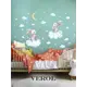 Наклейки на стену для декора Verol Зайцы на рыбалке 41 шт