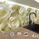 Стеновая панель матовая Фартукофф Белые розы 400x60x0.1 см ПВХ цвет разноцветный