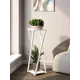Подставка для цветов Make Mebel Твист-3 33.5x33.5x102 см металл белый