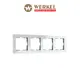 Рамка для розеток и выключателей Werkel Acrylic белый 4 поста цвет белый