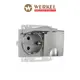Розетка двойная встраиваемая Werkel W1172209 с заземлением цвет серебряный рифленый
