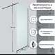 Душевая перегородка H.a.g HAG 800 BLC 80x195см черный профиль
