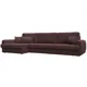 Диван раскладной Лига диванов 129312L 336x92x162 см замша цвет joly 09 бордовый