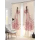 Комплект штор на ленте блэкаут At Home Фентази 150x260 см цвет коричневый/розовый AA900732