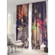 Комплект штор на ленте At Home Гроур 150x260 см блэкаут цвет белый/коричневый/красный AA900958