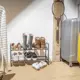 Этажерка для обуви Spaceo 60x35x20 см 2 полки пластик цвет чёрный