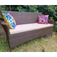 Диван садовый Sunset Кипр sm-1010 160x90x65 см искусственный ротанг коричневый