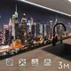 Стеновая панель глянцевая Фартукофф Город 300x60x0.15 см ПВХ цвет разноцветный
