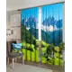 Комплект штор At home Базовая коллекция AA900014 на шторной ленте 260x150 см цвет синий, голубой