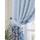 Комплект штор At home Базовая коллекция AT925225 на шторной ленте 180x150 см цвет голубой