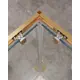 Душевой уголок Cezares MOLVENO MOLVENO-A-22-90+30-C-BORO-IV квадрат 120x120см золотистый профиль эффект стекла прозрачный