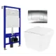 Комплект 3 в 1 инсталляция Enio Tecnico 52 + Унитаз подвесной BelBagno Due + кнопка хром14