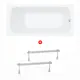 Ванна акриловая Enio Unico 170x70 EN7030704 с ножками цвет белый