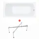 Ввнна Enio Unico 140x70 EN7030701 акриловая с каркасом цвет белый