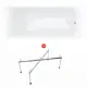 Ввнна Enio Cento 150x70 EN7030712 акриловая с каркасом цвет белый