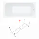 Ванна акриловая Enio Neo 150x70 EN7030715 с каркасом белая