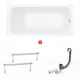 Ввнна Enio Unico 160x70 EN7030703 акриловая с ножками слив-перелив полуавтомат цвет белый
