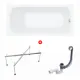 Ванна акриловая Enio Unico 160x70 EN7030703 с каркасом цвет глянцевый белый