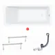 Ванна акриловая Enio Binario 160x70 EN7030710 с ножками цвет глянцевый белый