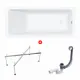 Ванна акриловая Enio Binario 150x70 EN7030709 с каркасом цвет глянцевый белый