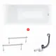 Ванна акриловая Enio Cento 150x70 EN7030712 с ножками цвет глянцевый белый