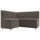 Диван кухонный Лига Диванов Мирта 107590L 151x90x125 см велюр цвет коричневый