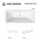 Ванна акриловая Helmken Alvaro 420A275G70 155x70 комплект 3 в 1: прямоугольная ванна, каркас, лицевой экран цвет белый
