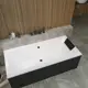 Ванна акриловая Helmken Alvaro M65703805N 155x70 комплект 3 в 1: прямоугольная ванна, каркас, подголовник цвет черный